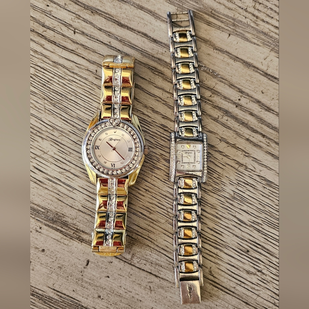 Pair Of Brighton Watches, Dana Point & Turin, Gold & Silver